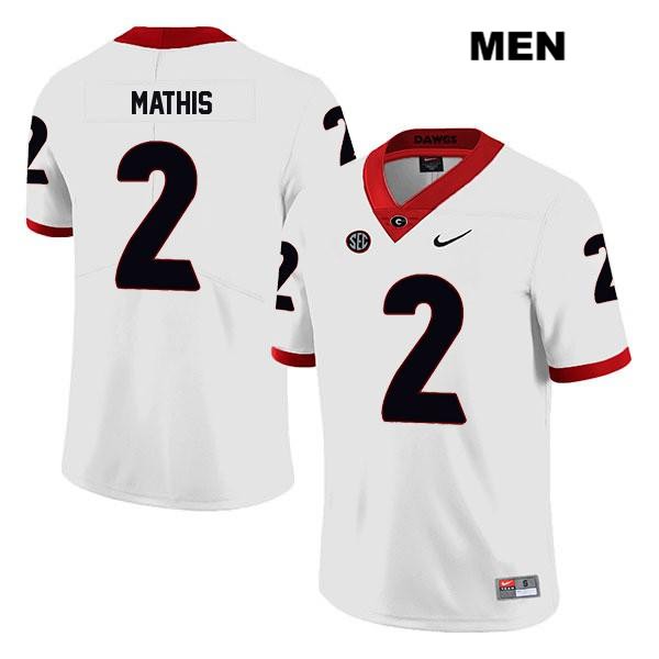 Georgia Bulldogs Men's D'Wan Mathis #2 NCAA Legend Authentic White Nike Stitched College Football Jersey LBA0556QO